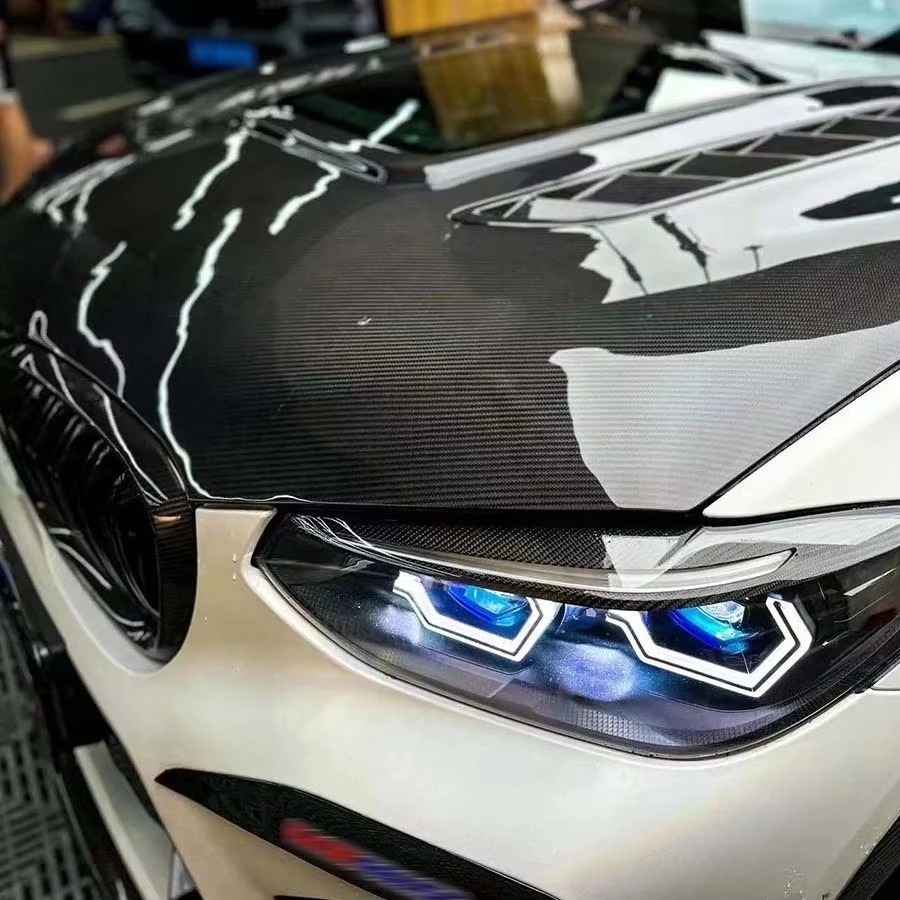 New Dry Carbon Fiber Transparent Hood for X3M/X4M F97/G01/F98/G02 Bolt-On Body Kit with Bolts